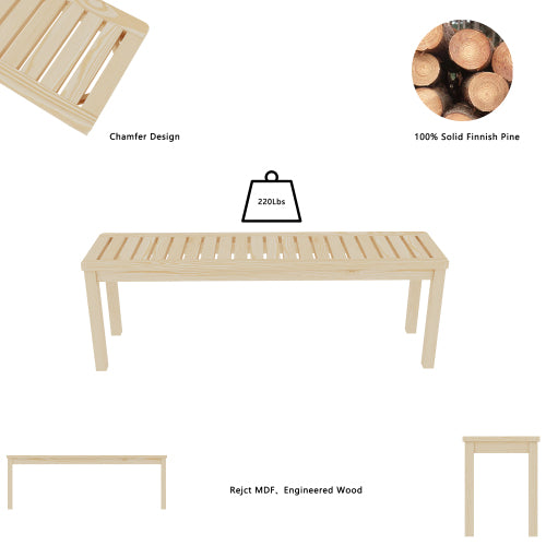 Nordic Pine Slat Bench