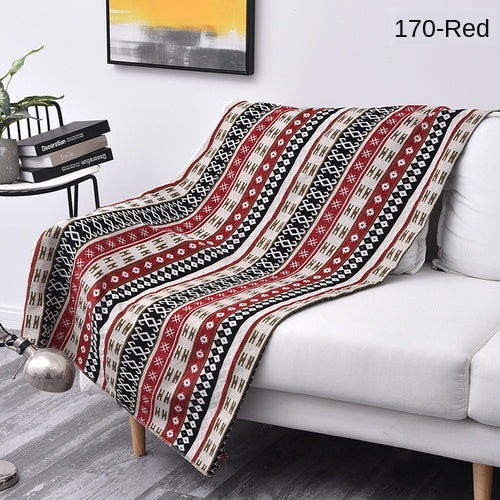 Artisan Boho Chenille Sectional Sofa Throw & Protector