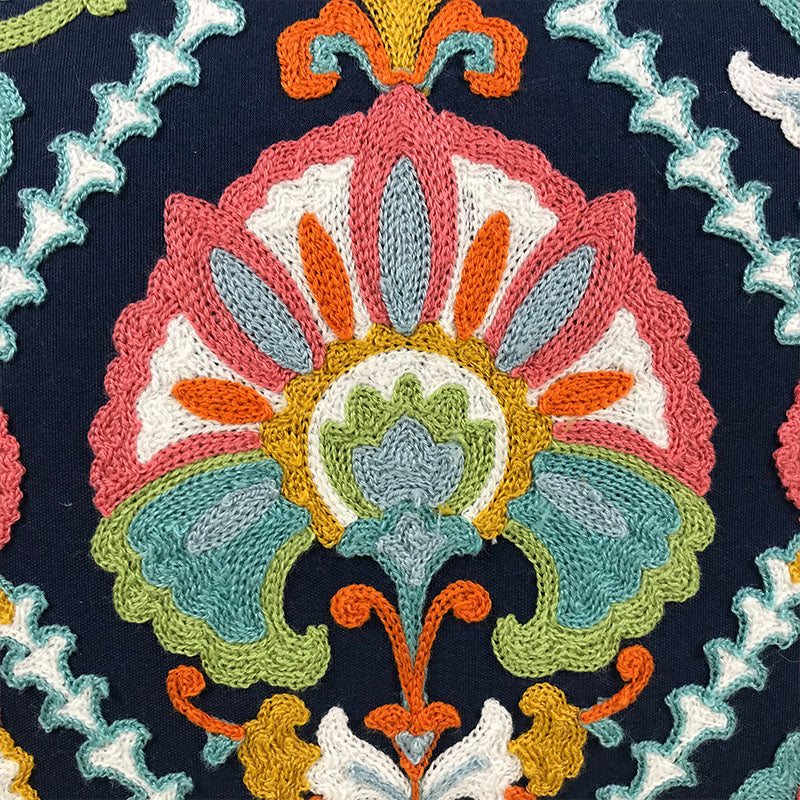 Embroidered Boho Pillowcase