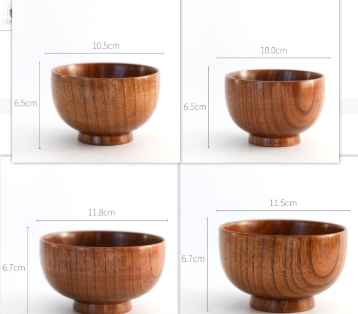 Acacia Wood Serving Bowl – Minimalist Round Kitchen & Table Bowl