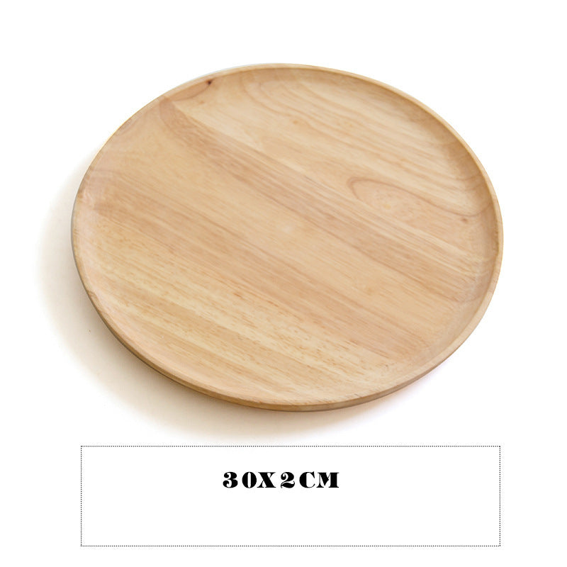Round Acacia Wood Serving Tray – Minimalist Snack, Tea & Display Plate