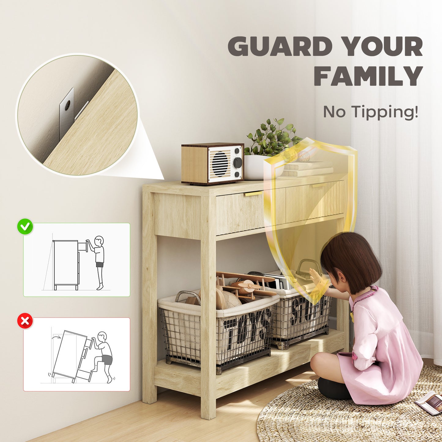 The Flute & Frame Narrow Console
