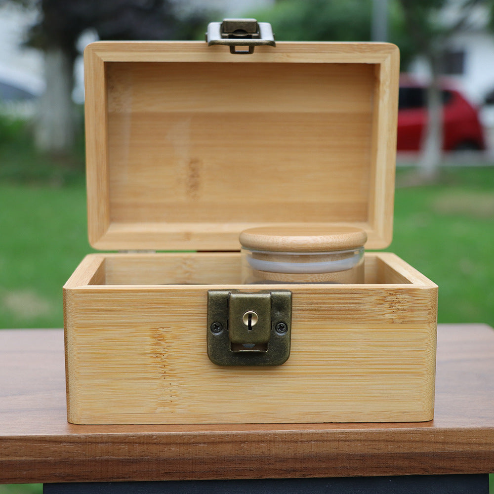 Handcrafted Bamboo Keepsake Box – Etched Wooden Storage & Jewelry Organizer