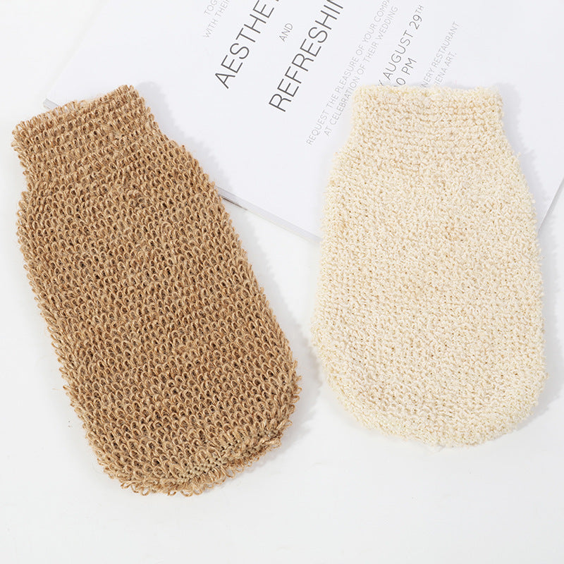 PureNature Eco Jute Exfoliating Bath Glove – Natural Body Scrub & Spa Shower Mitt