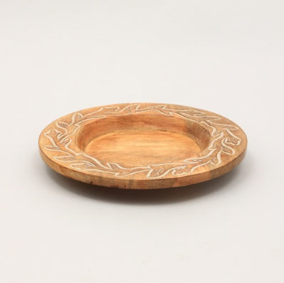 Artisan Handcrafted 13-Inch Wooden Charger Plate