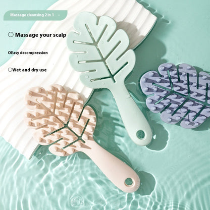 Tropical Leaf Scalp Massage Brush