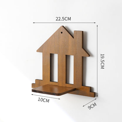 Wall-Mounted Wood Display Shelf