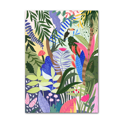 Tropical Jungle Animal Canvas Wall Art – Safari Nursery & Kids Room Decor Collection
