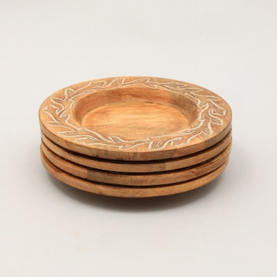 Artisan Handcrafted 13-Inch Wooden Charger Plate