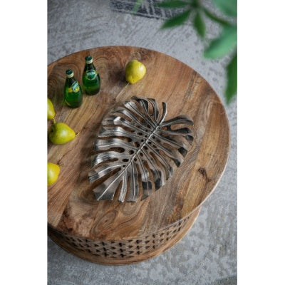 Gilded Monstera Luxe Wall Sculpture & Tray