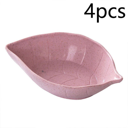 Eco Leaf Rice Hull Dipping Bowls – Sustainable Sauce Dish Set (4-Pack)