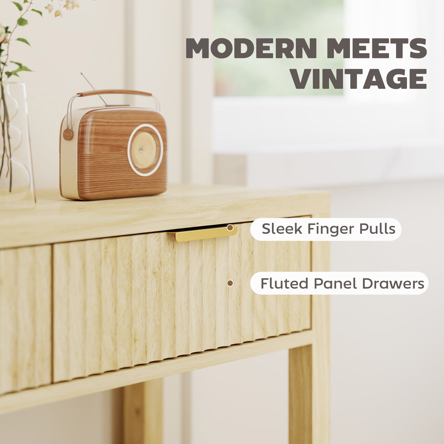 The Flute & Frame Narrow Console