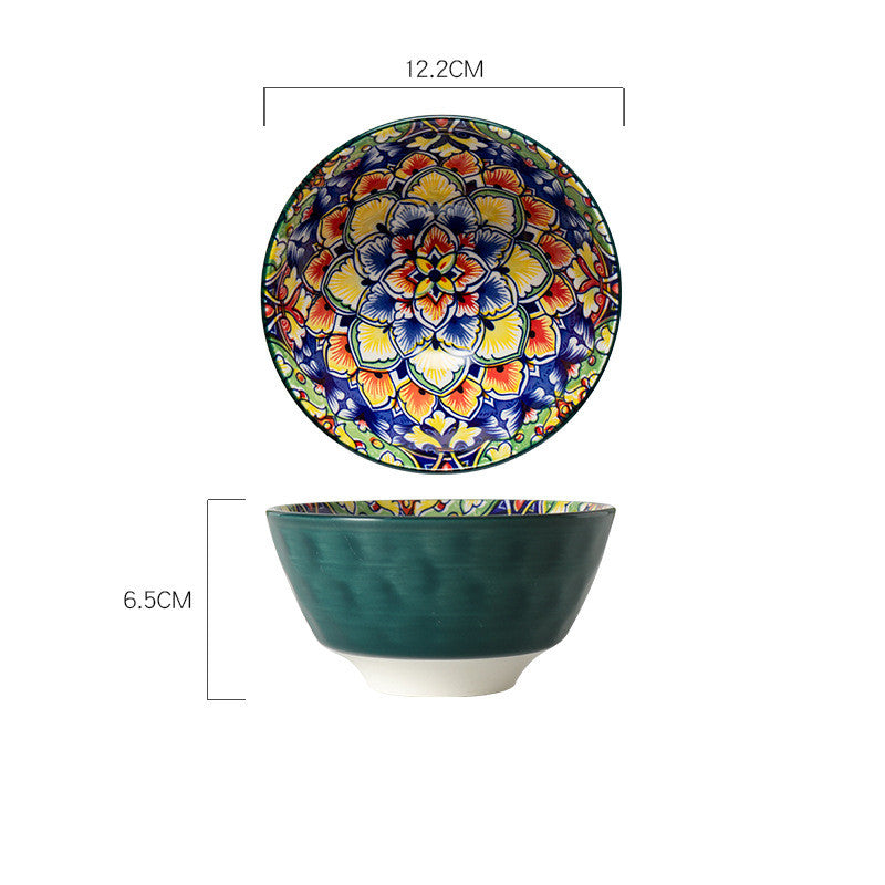 Bohemian Mandala Ceramic Bowl