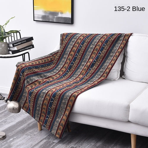 Artisan Boho Chenille Sectional Sofa Throw & Protector