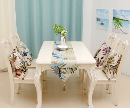 Botanical Leaf Table Runner – Farmhouse Nature Dining Decor