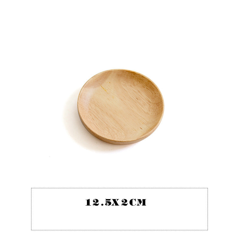 Round Acacia Wood Serving Tray – Minimalist Snack, Tea & Display Plate