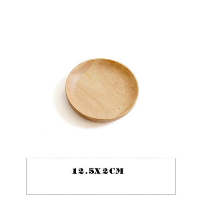 Round Acacia Wood Serving Tray – Minimalist Snack, Tea & Display Plate