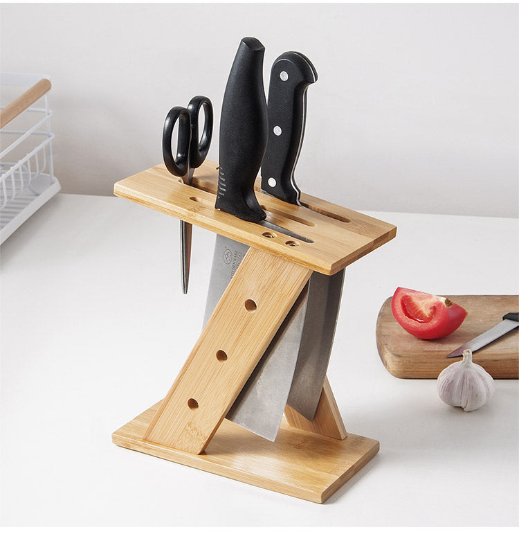 Bamboo Knife Stand & Holder