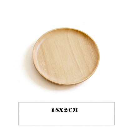 Round Acacia Wood Serving Tray – Minimalist Snack, Tea & Display Plate