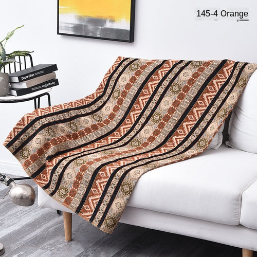 Artisan Boho Chenille Sectional Sofa Throw & Protector