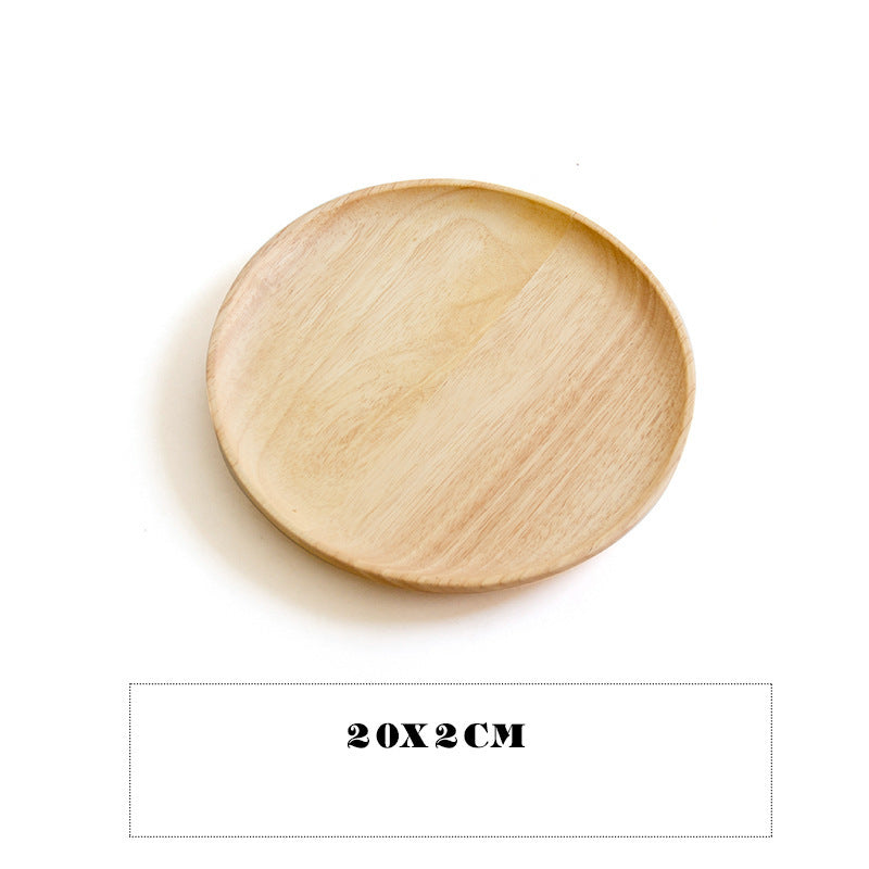 Round Acacia Wood Serving Tray – Minimalist Snack, Tea & Display Plate