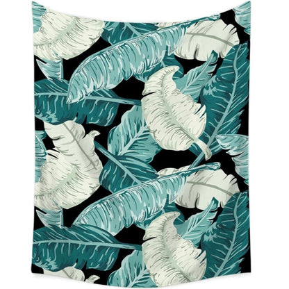 Tropical Leaves Botanical Wall Tapestry
