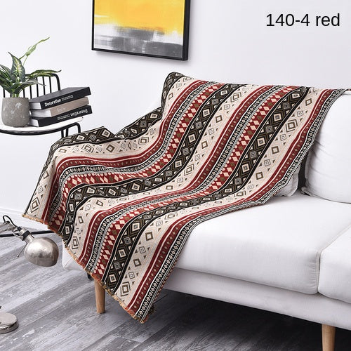 Artisan Boho Chenille Sectional Sofa Throw & Protector