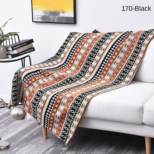 Artisan Boho Chenille Sectional Sofa Throw & Protector
