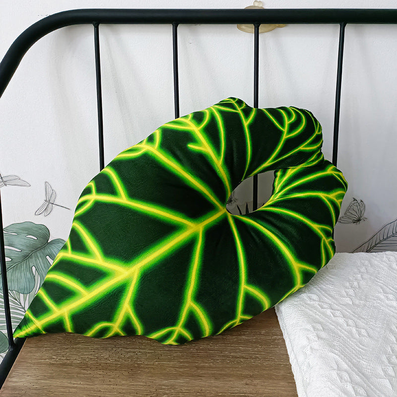 Tropical Leaf Shaped Cushion