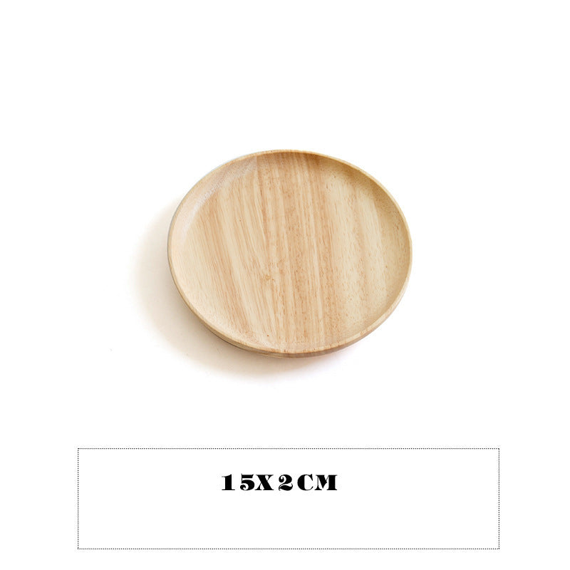 Round Acacia Wood Serving Tray – Minimalist Snack, Tea & Display Plate