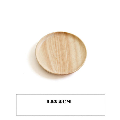 Round Acacia Wood Serving Tray – Minimalist Snack, Tea & Display Plate
