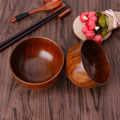 Acacia Wood Serving Bowl – Minimalist Round Kitchen & Table Bowl