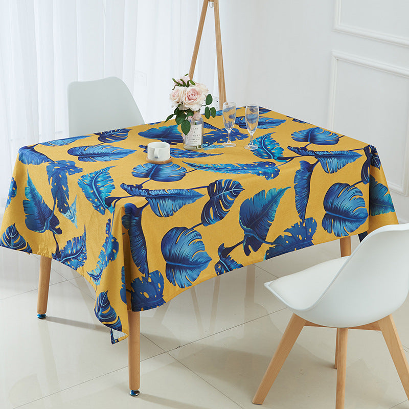 Verdant Haven Waterproof Tropical Botanical Tablecloth