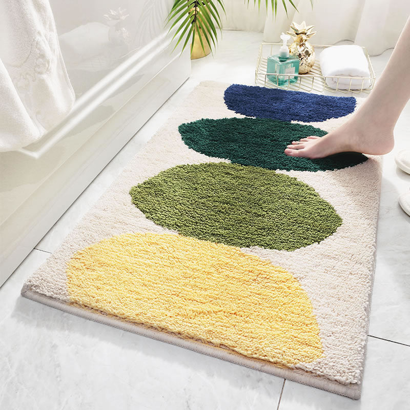 Botanical Leaf Non-Slip Bathroom Rug – Soft Nature-Inspired Bath Mat