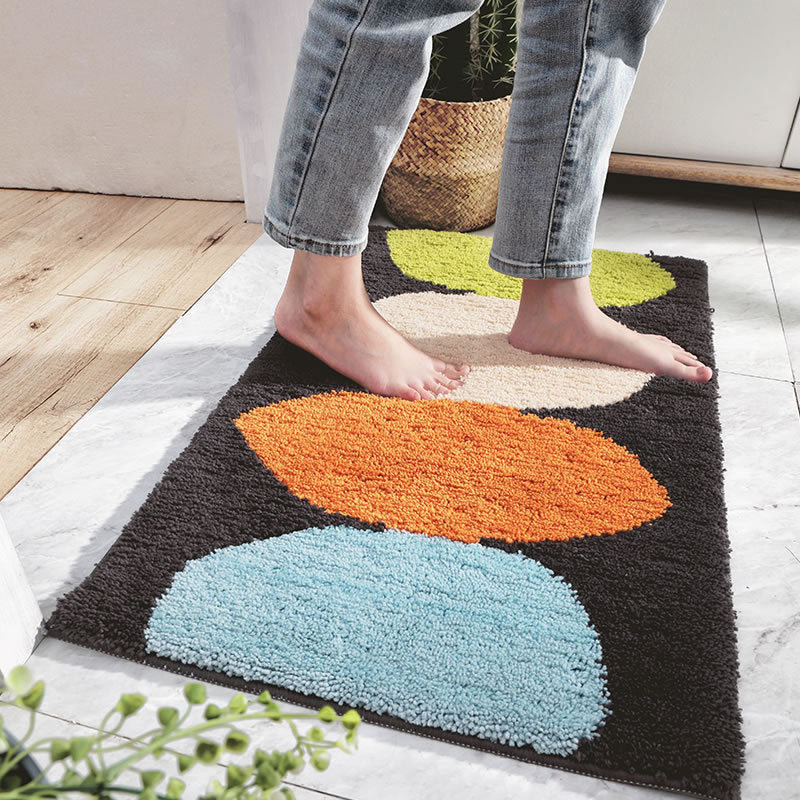 Botanical Leaf Non-Slip Bathroom Rug – Soft Nature-Inspired Bath Mat