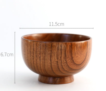Acacia Wood Serving Bowl – Minimalist Round Kitchen & Table Bowl