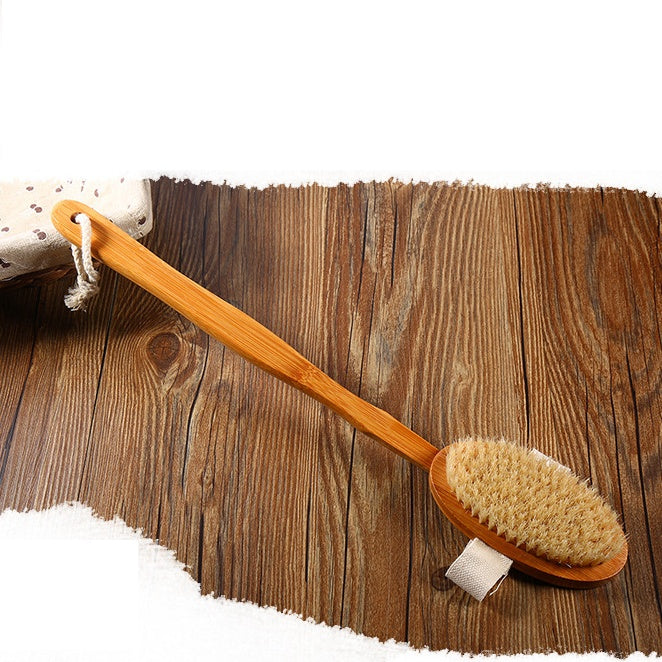 Eco Bamboo Dry Brushing Body Brush with Detachable Long Handle