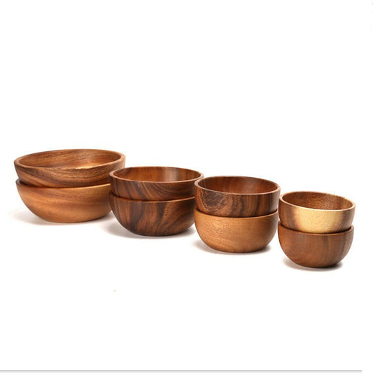 Artisan Ecological Hand-Carved Acacia Serving Bowl