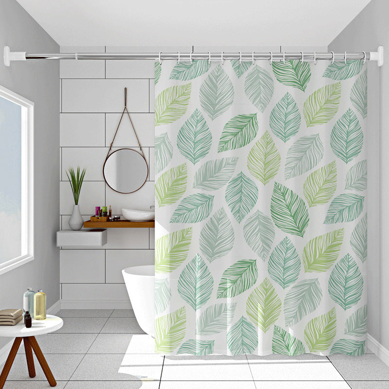 Tropical Banana Leaf Waterproof Shower Curtain