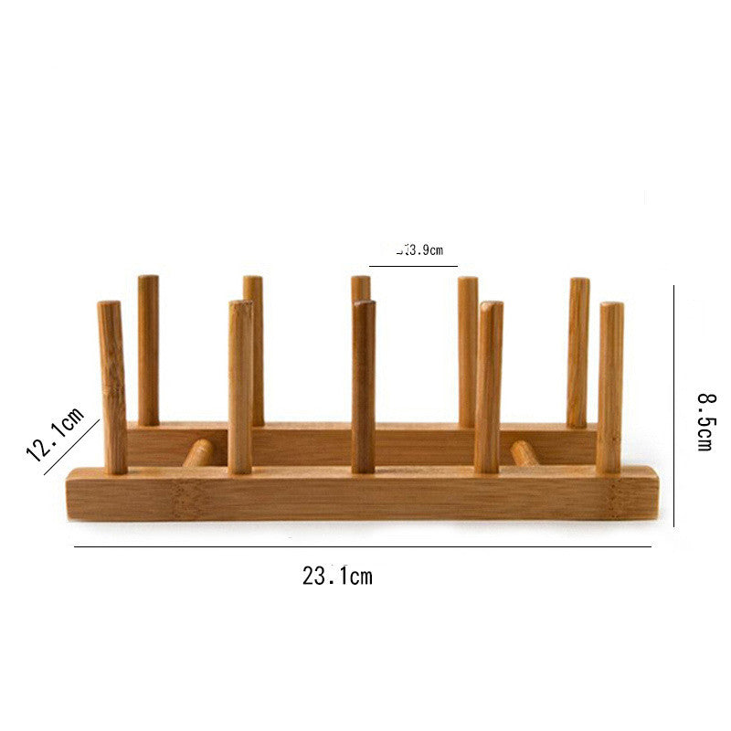 Curved Wooden Tableware Display Rack