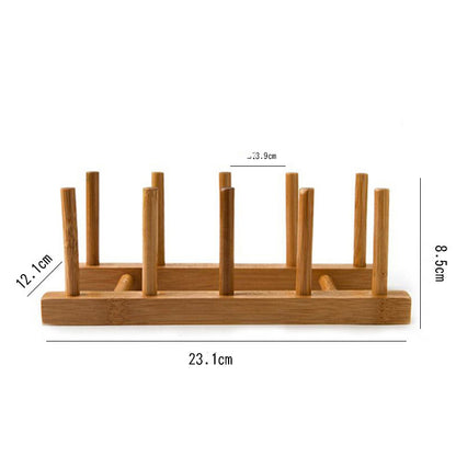Curved Wooden Tableware Display Rack