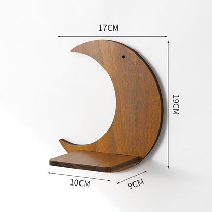 Wall-Mounted Wood Display Shelf