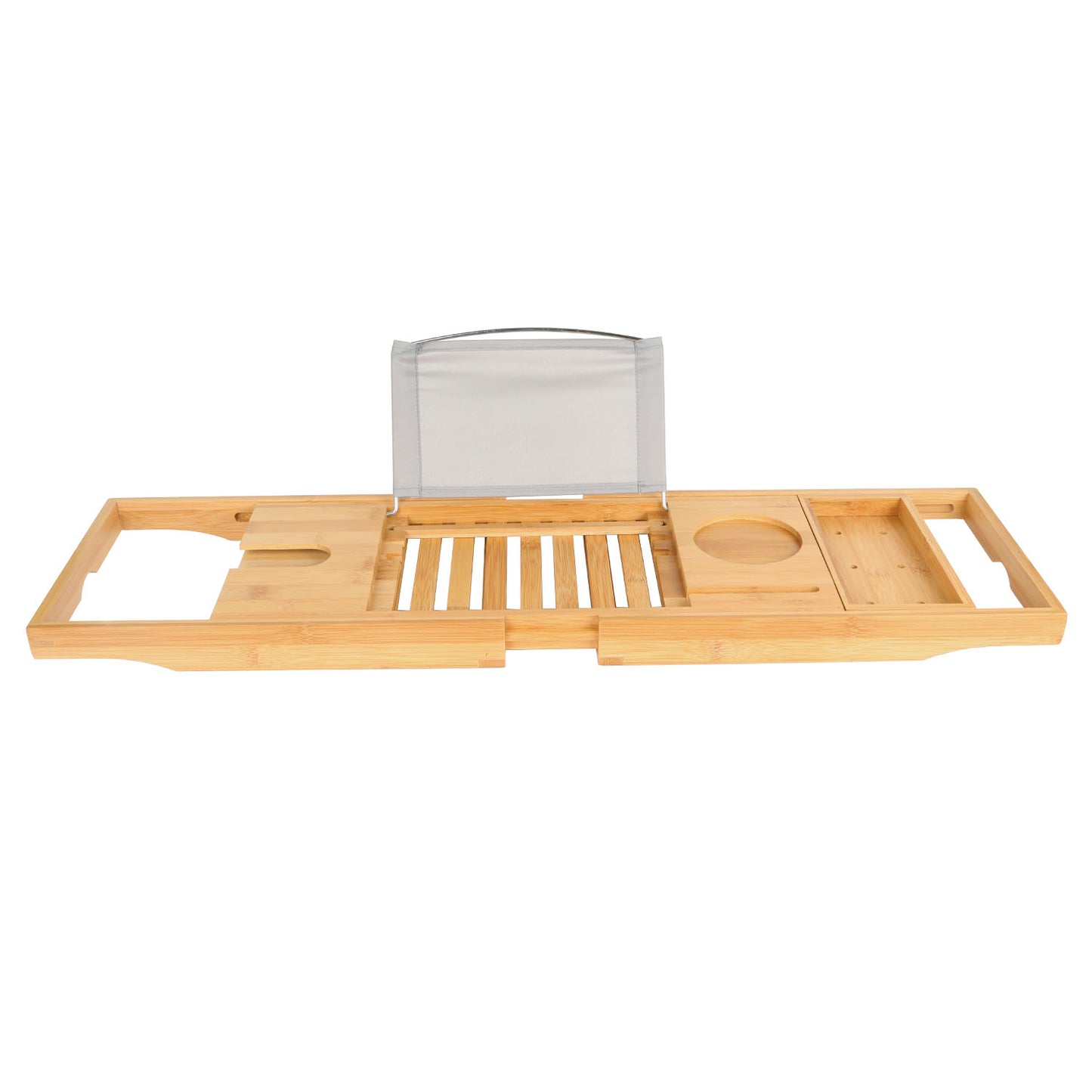 Spa Retreat Adjustable Bamboo Bathtub Caddy Tray