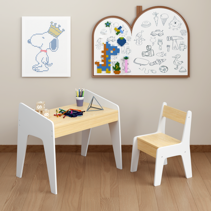 Scandinavian Study Corner for Toddlers & Ergonomic Chair Set (Ages 2–8)