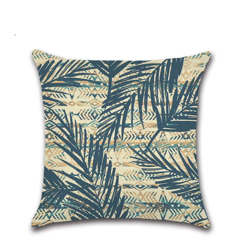 Modern Tropical Botanical Throw Pillow Cover