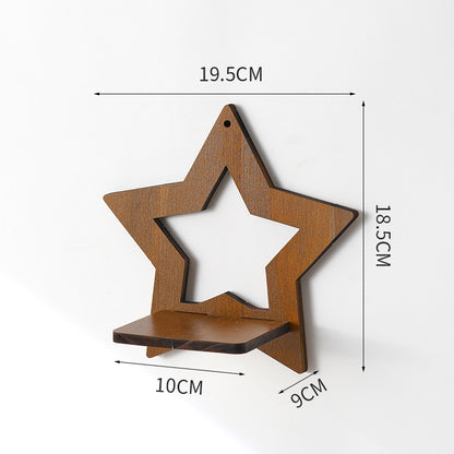 Wall-Mounted Wood Display Shelf