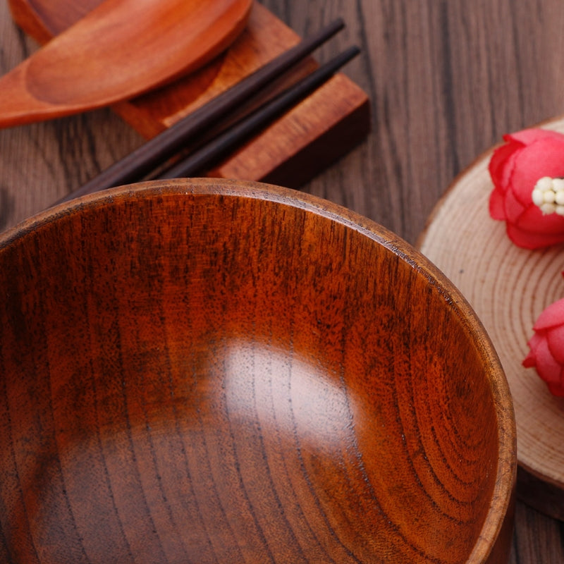 Acacia Wood Serving Bowl – Minimalist Round Kitchen & Table Bowl