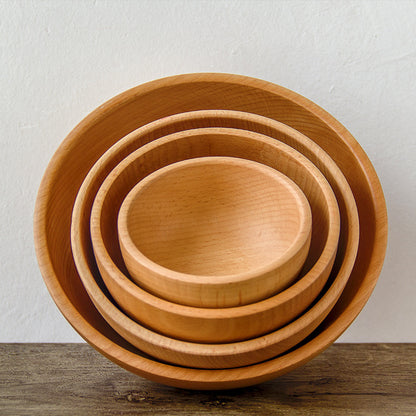 Solid Wood Serving Bowl for Salad & Fruit