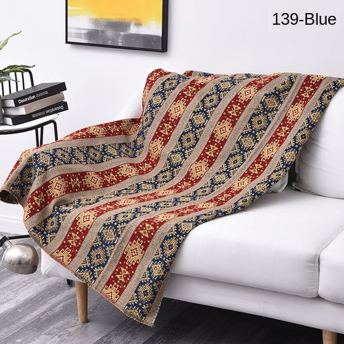 Artisan Boho Chenille Sectional Sofa Throw & Protector
