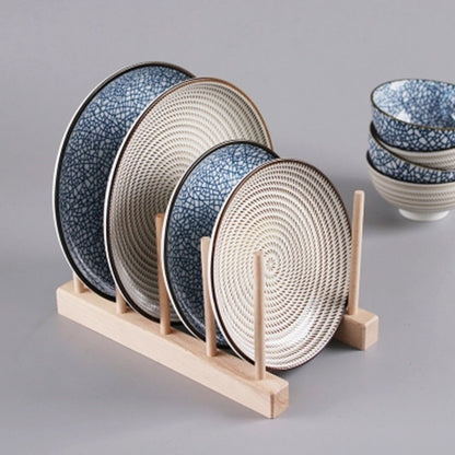 Curved Wooden Tableware Display Rack